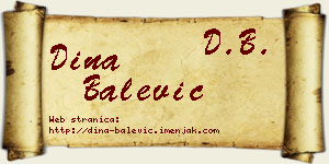 Dina Balević vizit kartica